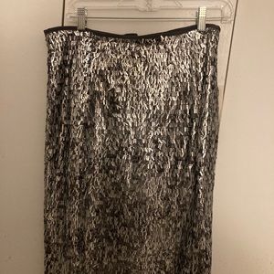 Chico Sequin silver skirt